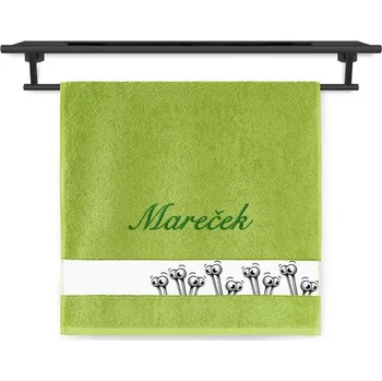 Ručník Ručník se jménem NA PŘÁNÍ 50x100 Šneci zelení