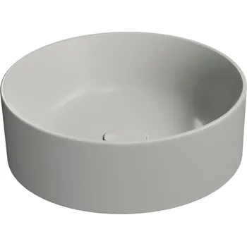 Umyvadlo KUBE X keramické umyvadlo na desku, průměr 40cm, cenere mat