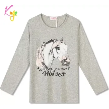 Dívčí tričko dl.r. Kugo FT1215, šedé