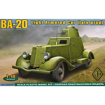 Plastikový model ACE 1/48 BA-20 Light Armored Car (late prod.)
