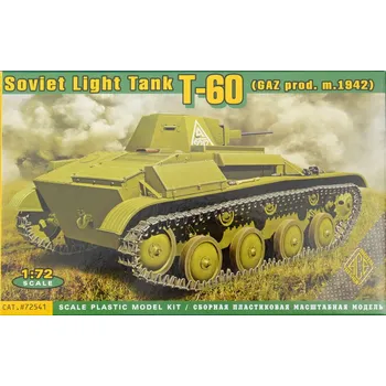 Plastikový model ACE 1/72 T-60 Soviet Light Tank (GAZ prod. m.1942)