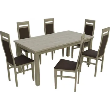Jídelní set pro 6 osob - RK024, Barva dřeva: sonoma, Potah: Casablanca 2308 MIRJAN 5902928438161