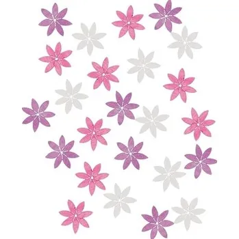 Dřevěné květy 2 cm, 24 ks 3920