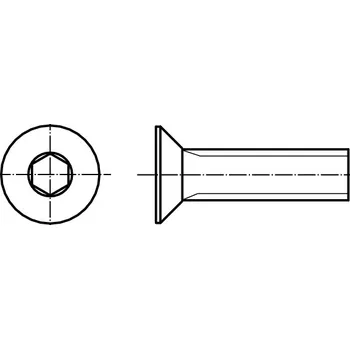 Šroub PROFISTYL DIN 7991 INBUS (IMBUS) šroub zapuštěná hlava vnitřní šestihran 10.9 pozink Varianta: DIN 7991 imbus šroub zápustná hlava 10.9 ZnB M3x10