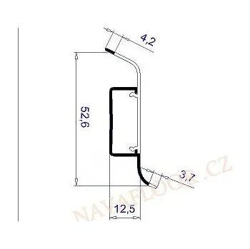 soklová lišta Soklová lišta FATRA 52x12mm L0038 BÍLÁ plastová s kabelovým kanálem délka 2,5m