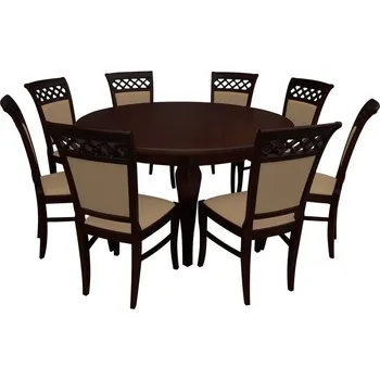 Jídelní set Jídelní set pro 8 osob - RK032, Barva dřeva: wenge, Potah: Casablanca 2308 MIRJAN 5902928432121