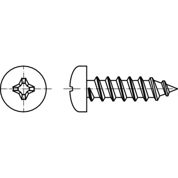 Šroub PROFISTYL DIN 7981C šroub do plechu s půlkulatou hlavou PHILLIPS (ostrá špička) nerez A2 Varianta: DIN 7981C šroub do plechu půlkulatá hlava křížová drážka nerez A2 2,9x6,5