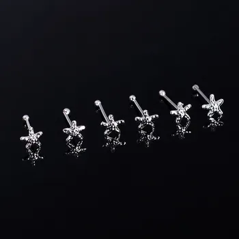 Piercing Stříbrný piercing do nosu mořská hvězdice