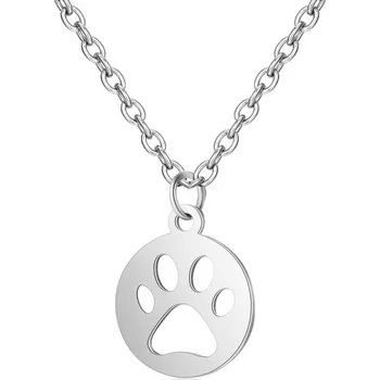 Náhrdelník Ocelový náhrdelník kolečko s tlapkou