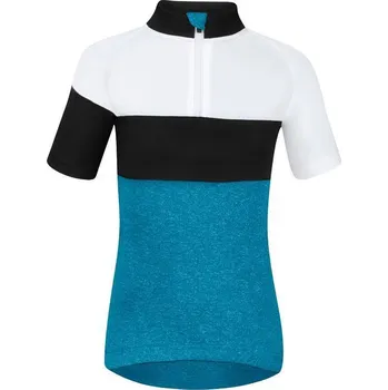 Cyklistika FORCE - dres dětský KID VIEW modro-bílo-černý 140-153