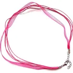 Tmavě růžová šňůrka na krk z organzy