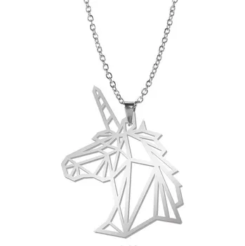 Náhrdelník Ocelový náhrdelník hlava jednorožce