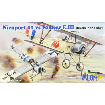 Plastikový model Valom 1/144 Duels in the sky Nieuport 11 vs Fokker E.III