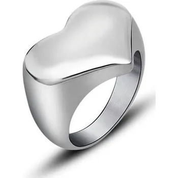 Prsten Pečetní ocelový prsten srdce