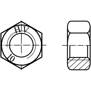 Matice PROFISTYL DIN 6915 matice pro ocelové KNS 10.9 žárový pozink EN14399-4 Varianta: DIN6915 (EN14399-4) matice pro ocelové KNS 10.9 žárový pozink M12