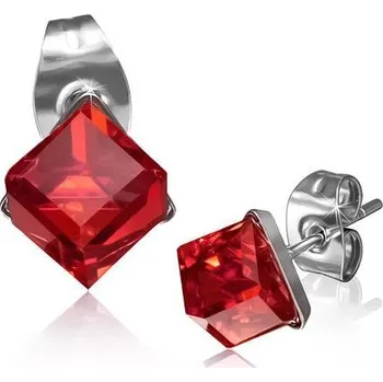 Náušnice LXRY259 Červená