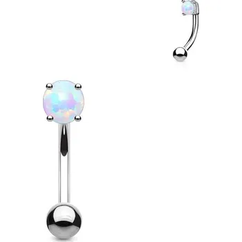 Piercing Piercing do obočí - opál, bílá barva