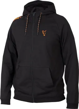 Rybářské oblečení Fox International Collection Sherpa Hoodie černá/oranžová