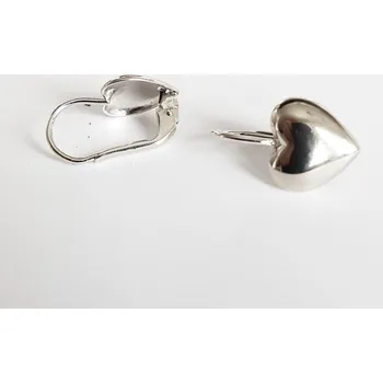 Náušnice Stříbrné náušnice srdíčka vypouklá