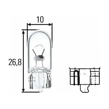 Autožárovka Žárovka 24V 3W W2,1x9,5d celosklo HELLA