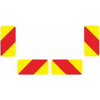 Tabule reflexní pro tahače (282x130x1 mm), sada 4 ks, nalepovací