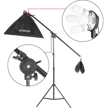 Studiové světlo SoftBox rameno s paticí pro 4xE27, 50x70cm, kompletní set