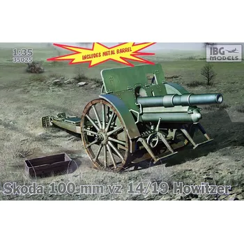 Plastikový model IBG 1/35 Skoda 100mm vz 14/19 Howitzer w/ metal barrel