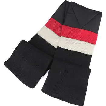 Šála Šála prošívaná kombinovaná s pleteninou 23x205 cm - 2 černá