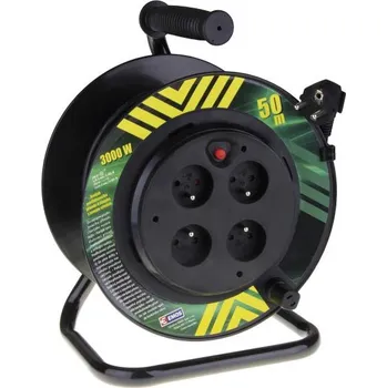 Prodlužovací kabel Buben 4Z 50M 1,5mm PVC pevný střed