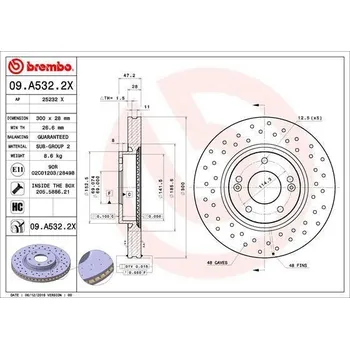 Brzdový kotouč Brembo Xtra Line 09.A532.2X