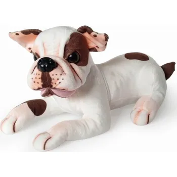 plyšák Plyšový ležící pes Buldog