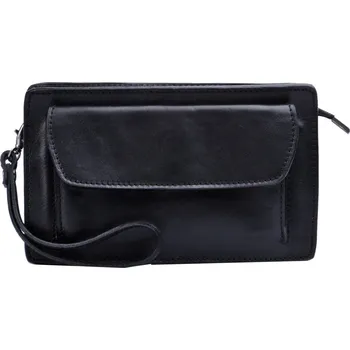 Pánská aktovka Pánská kožená zipová etue na doklady 100-B černá, IL GIGLIO