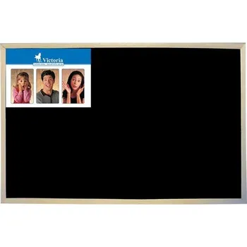 Kancelářský nábytek Černá tabule, nemagnetická, dřevěný rám, 30x40cm, VICTORIA VICTORIA