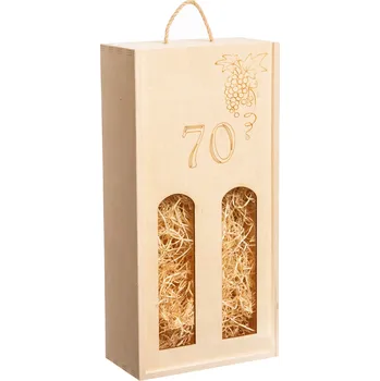 Dárková krabička Kazeta na 2 vína - oblouk letopočet