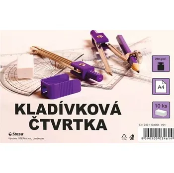 Karton Karton kreslicí A4, 250 g, bílý, 10 ks