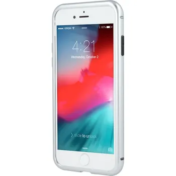 Pouzdro na mobilní telefon Beweare Magnetický oboustranný kryt na iPhone XS Max (bez tvrzeného skla) - stříbrný