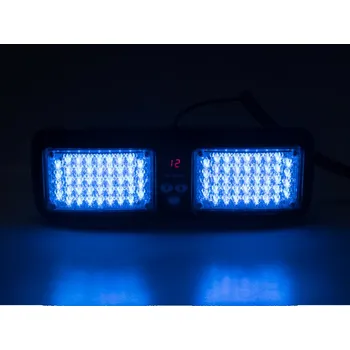 Maják PREDATOR dual LED vnitřní, 12V, modrý, 320mm (kf801blu)