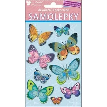 samolepka Samolepky 3D motýlci 19x10cm