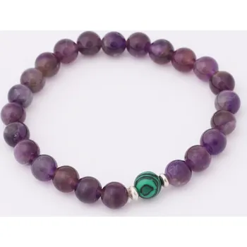 Souprava šperků Náramek ametyst a malachit