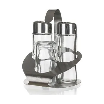 Kořenka slánka a pepřenka 35ml + nádobka na párátka se stojánkem nerez