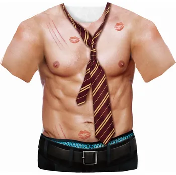 Karnevalový kostým Pánské tričko s potiskem - Krátký rukáv M