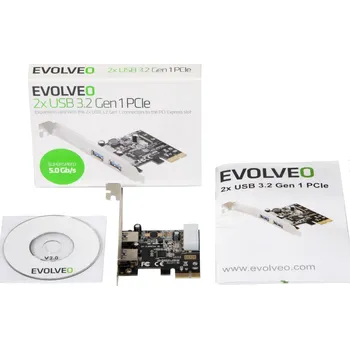USB hub EVOLVEO 2X USB 3.2 GEN 1 PCIE