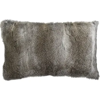 Dekorativní polštářek Polštář z králičí kůže Rabbi šedá - 50*30*10cm
