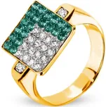 Prsten zelený se Swarovski Elements Kingdom PGFM6EMC Emerald 54