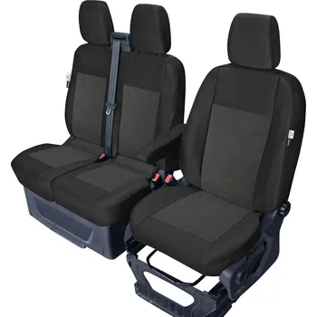 Potah sedadla AUTOPOTAH "KEGEL" FORD TRANSIT CUSTOM OD 2018 TAILOR MADE CERNO-SEDY SADA 9 KS