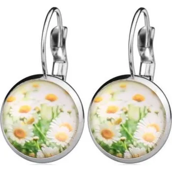 Náušnice Ocelové náušnice kopretiny