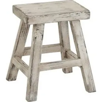 Stolička Dřevěná bílá stolička Ibiza - 40*37*45cm