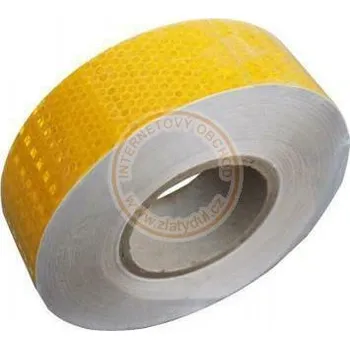 Samolepící reflexní páska 5cm, 25m, Žlutá tmavší
