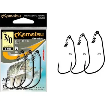 Rybářský háček Háček Kamatsu Offset Spring Lock Vel.2/0 (3ks)