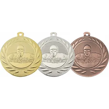 Medaile plavání MD500 Barva: zlato, Průměr: 5,0 cm